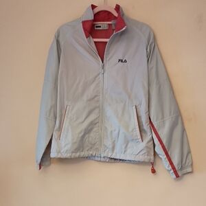 Fila Light Gray and Rust Colored Jacket, Sz M